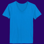Ladies’  Junior Fine Jersey V-Neck Longer Length T-Shirt